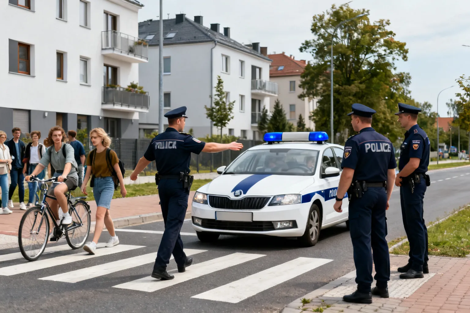 Jawor: policjanci kontrolują bezpieczeństwo niechronionych uczestników ruchu drogowego