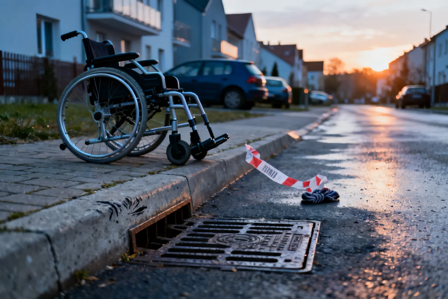 Wypadek wózek inwalidzki Żarów: 80‑latka zginęła po uderzeniu o chodnikową studzienkę