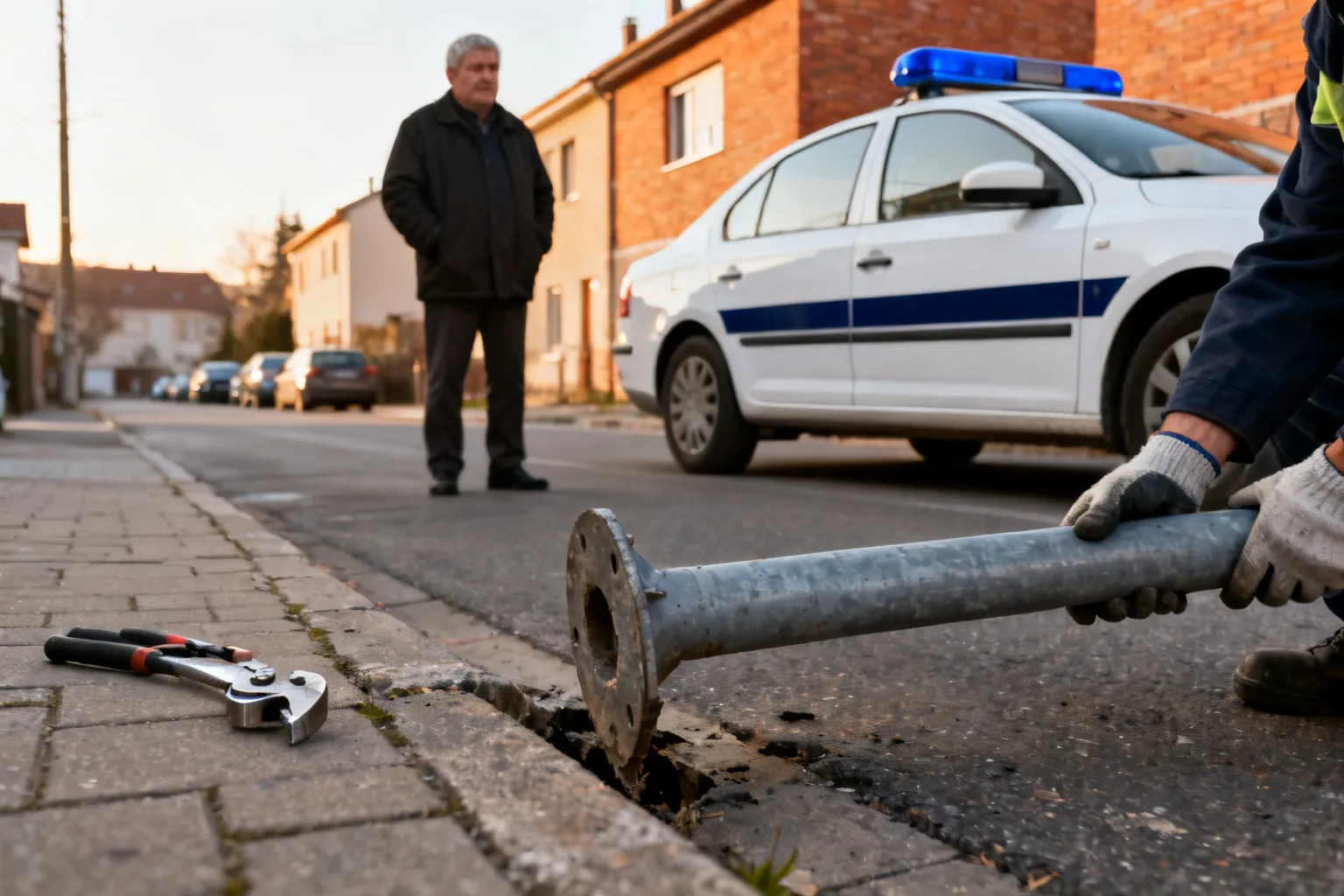 58-letni mieszkaniec Jawora zatrzymany po próbie kradzieży metalowego słupa
