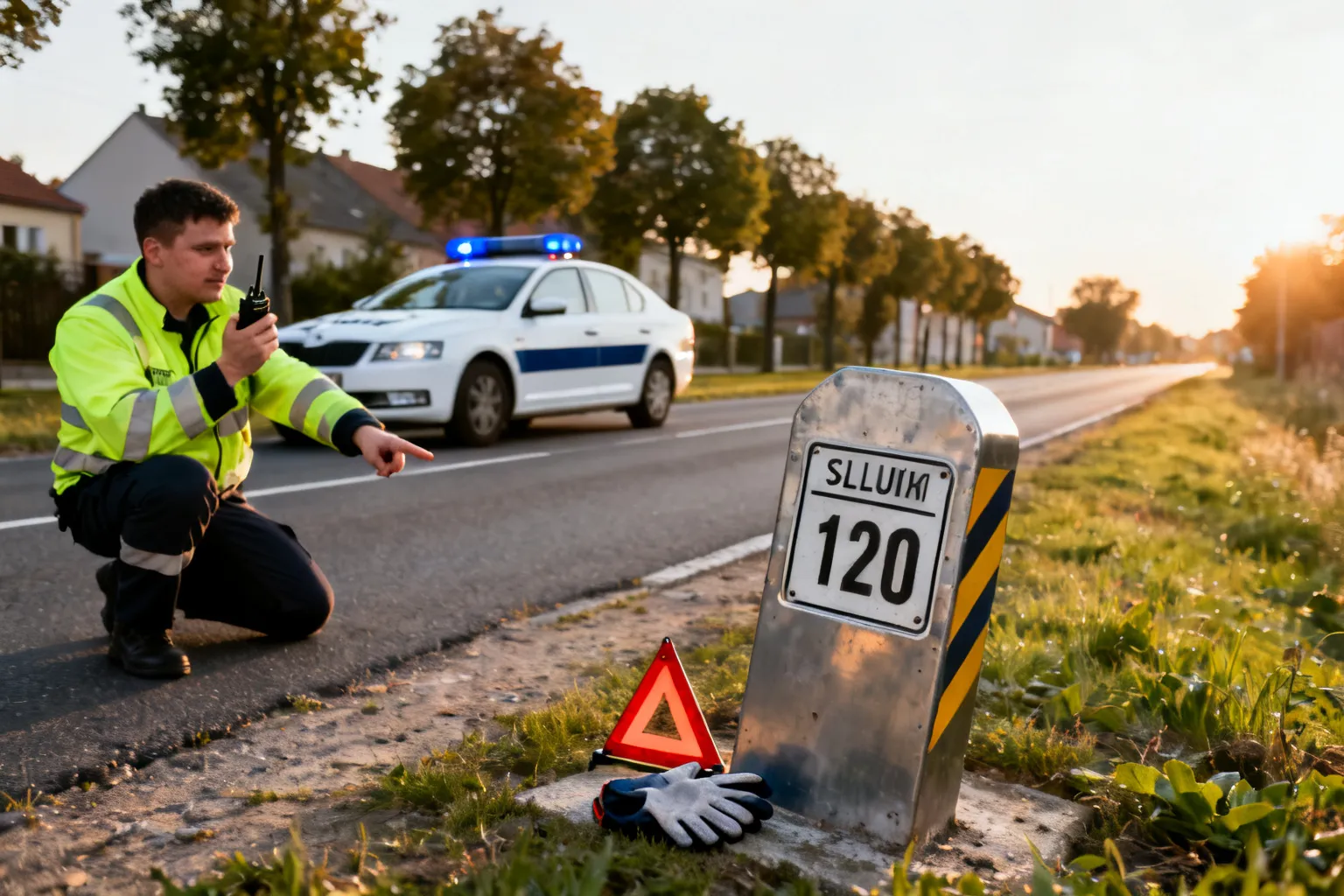 Jak prawidłowo podać lokalizację przy wypadku — oznaczenia słupków