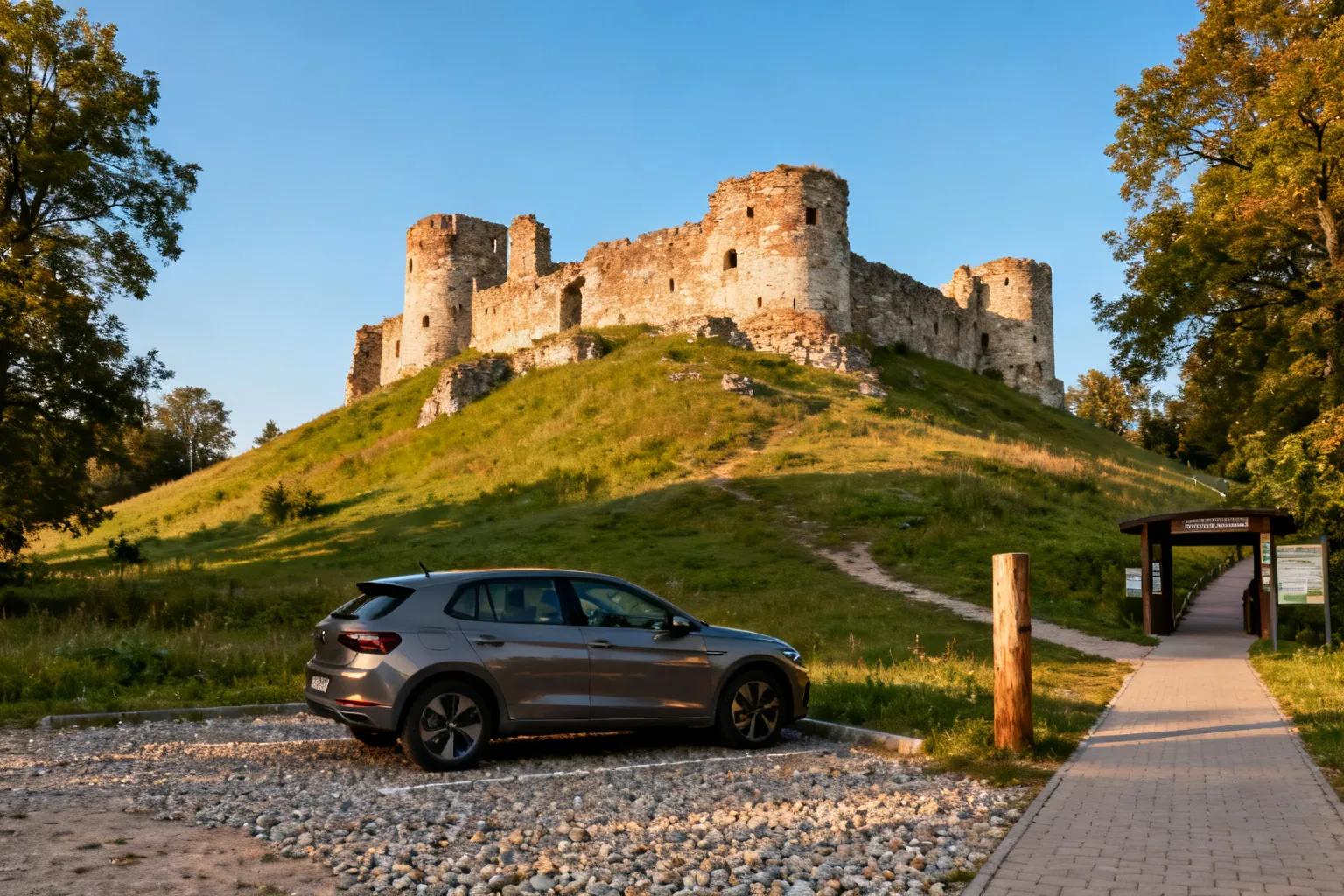 Ruiny zamku Cisy — przewodnik po historii, dojeździe i parkingu