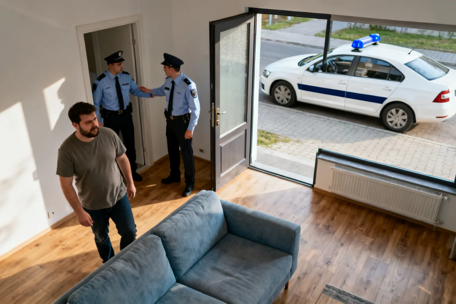 Złamał sądowy zakaz — policjanci zastali go na kanapie i nakazali opuszczenie mieszkania