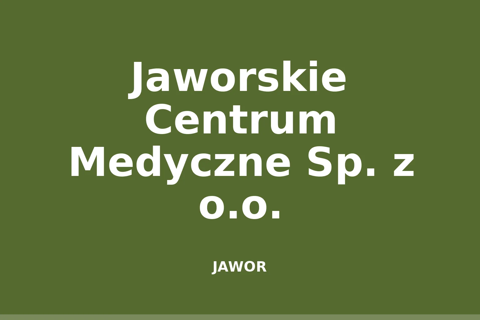Jaworskie Centrum Medyczne Sp. z o.o.