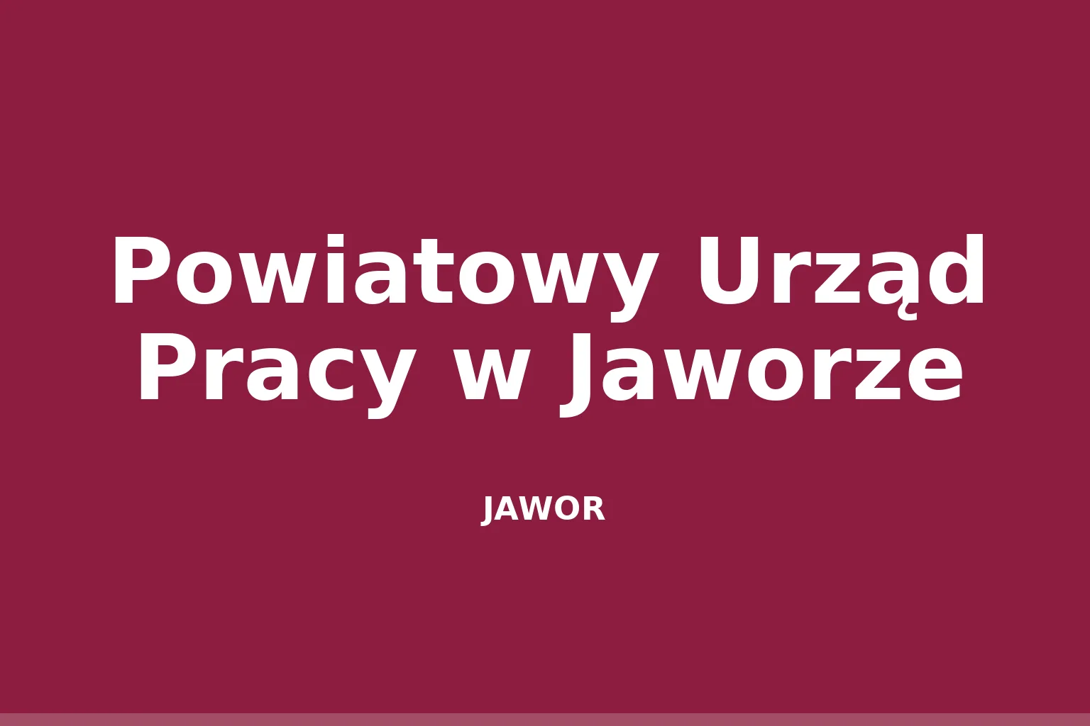 Powiatowy Urząd Pracy w Jaworze