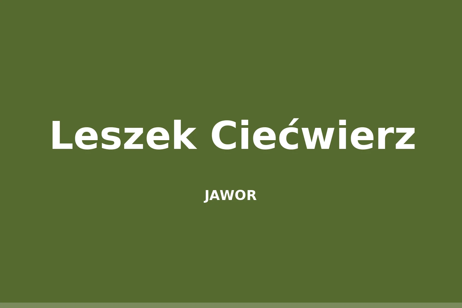 Leszek Ciećwierz