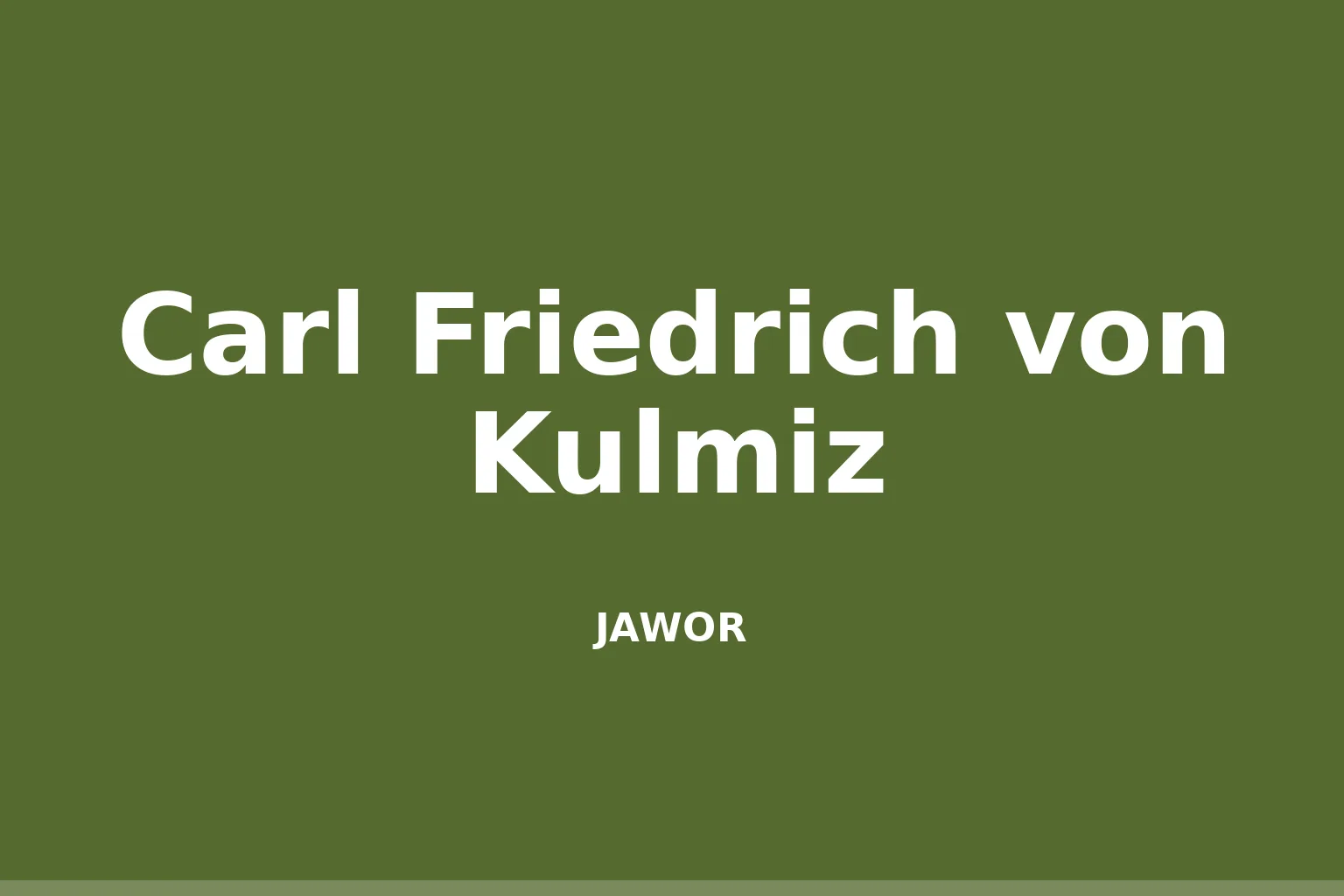 Carl Friedrich von Kulmiz