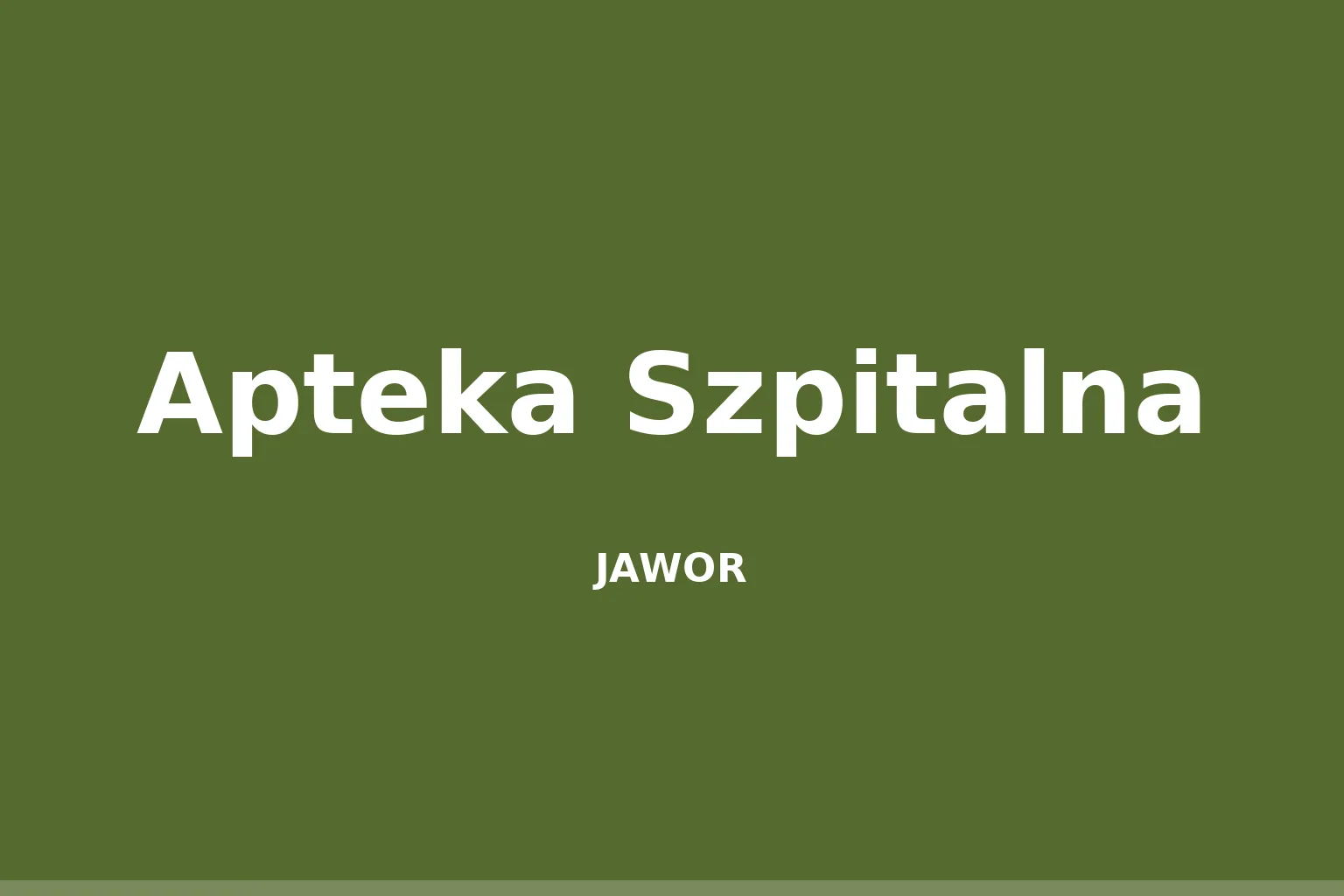 Apteka Szpitalna